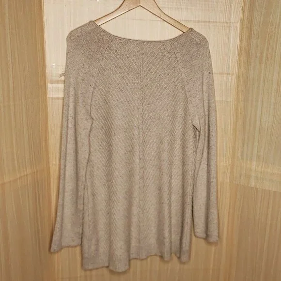 J. Jill Womens Oatmeal Lagan Look Oversized Textured Sweater Small - Picture 2 of 6